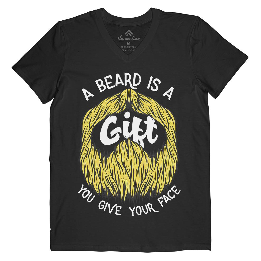 Beard Is A Gift Mens V-Neck T-Shirt Barber C804