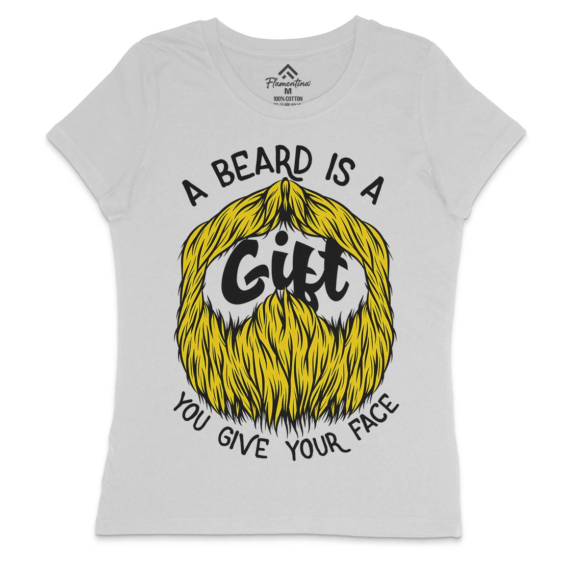 Beard Is A Gift Womens Crew Neck T-Shirt Barber C804