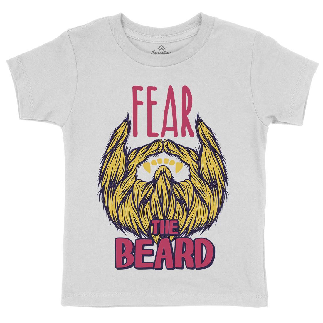 Fear The Beard Kids Crew Neck T-Shirt Barber C805