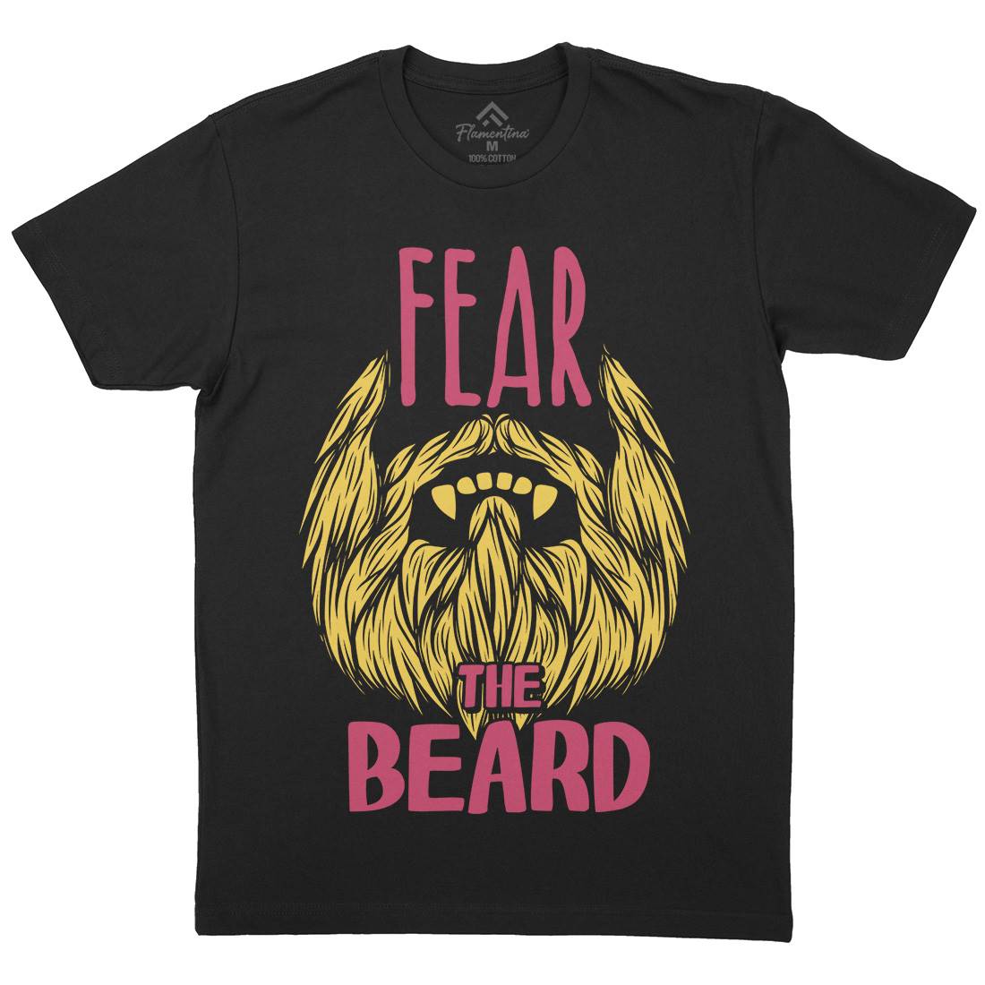 Fear The Beard Mens Crew Neck T-Shirt Barber C805