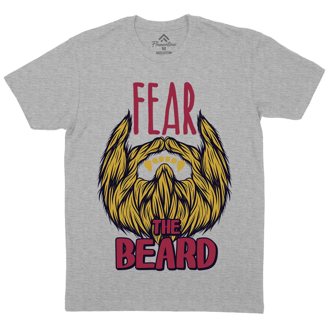 Fear The Beard Mens Crew Neck T-Shirt Barber C805