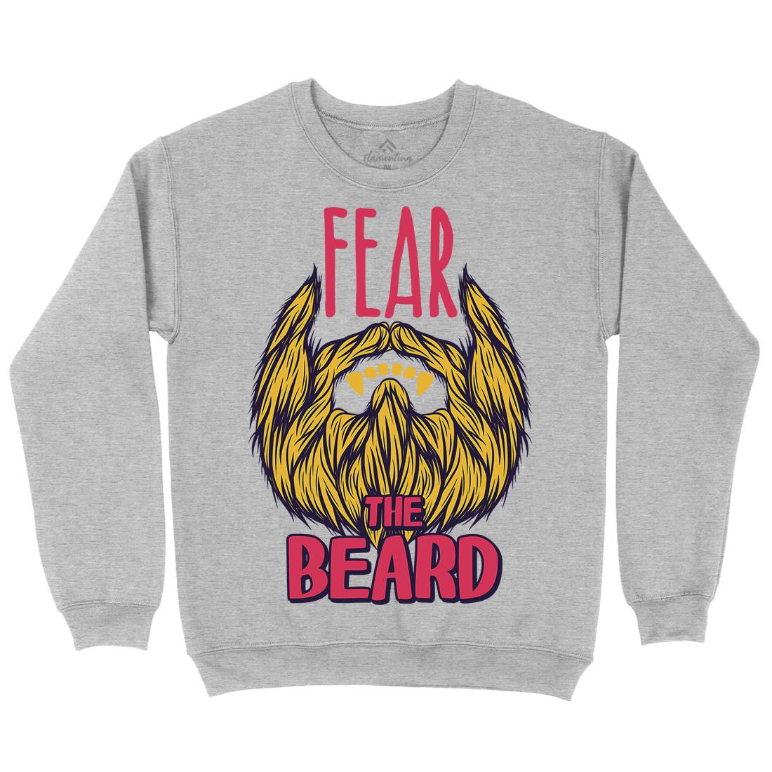 Fear The Beard Mens Crew Neck Sweatshirt Barber C805