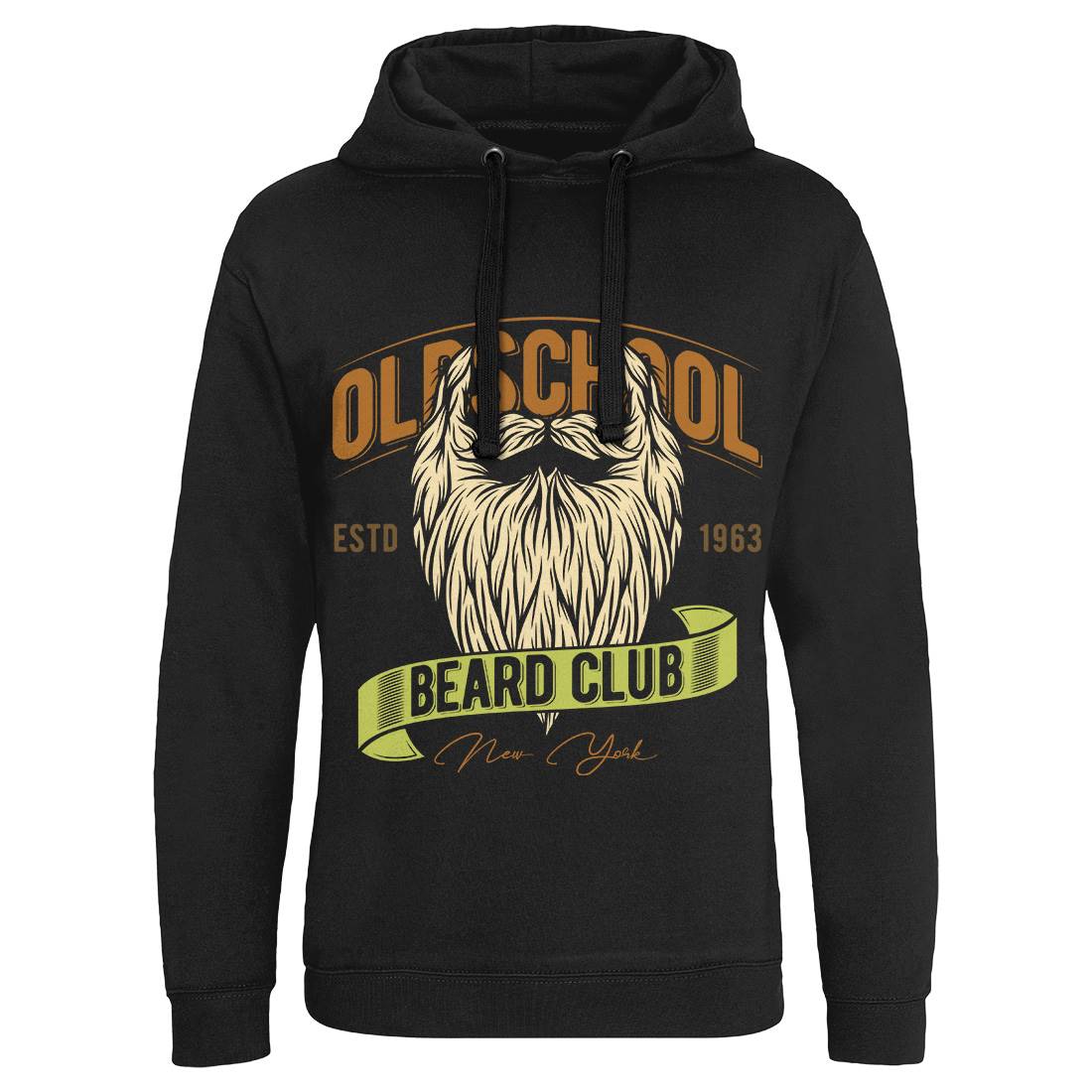 Oldschool Beard Club Mens Hoodie Without Pocket Barber C807