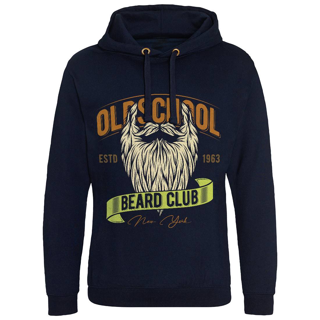Oldschool Beard Club Mens Hoodie Without Pocket Barber C807