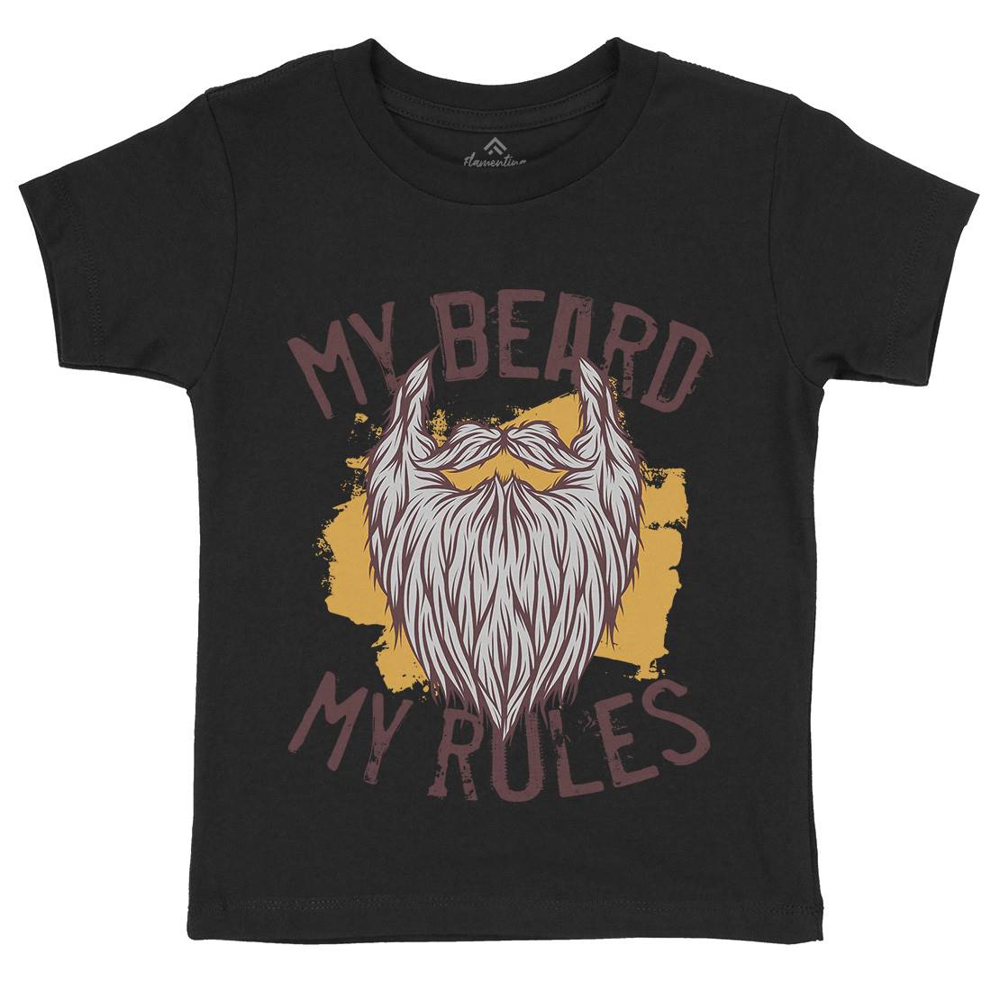 My Beard Rules Kids Organic Crew Neck T-Shirt Barber C808