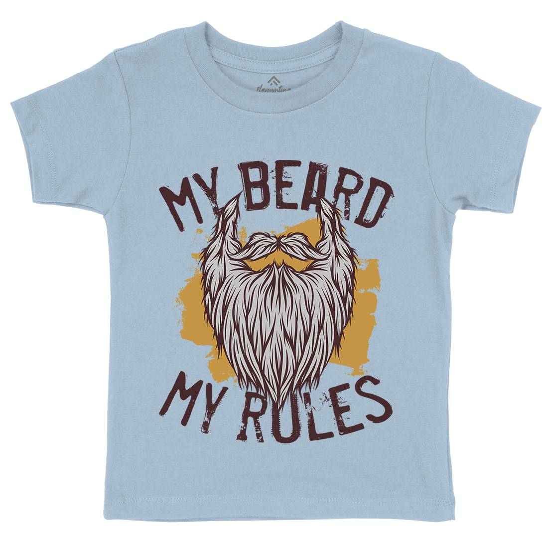 My Beard Rules Kids Crew Neck T-Shirt Barber C808