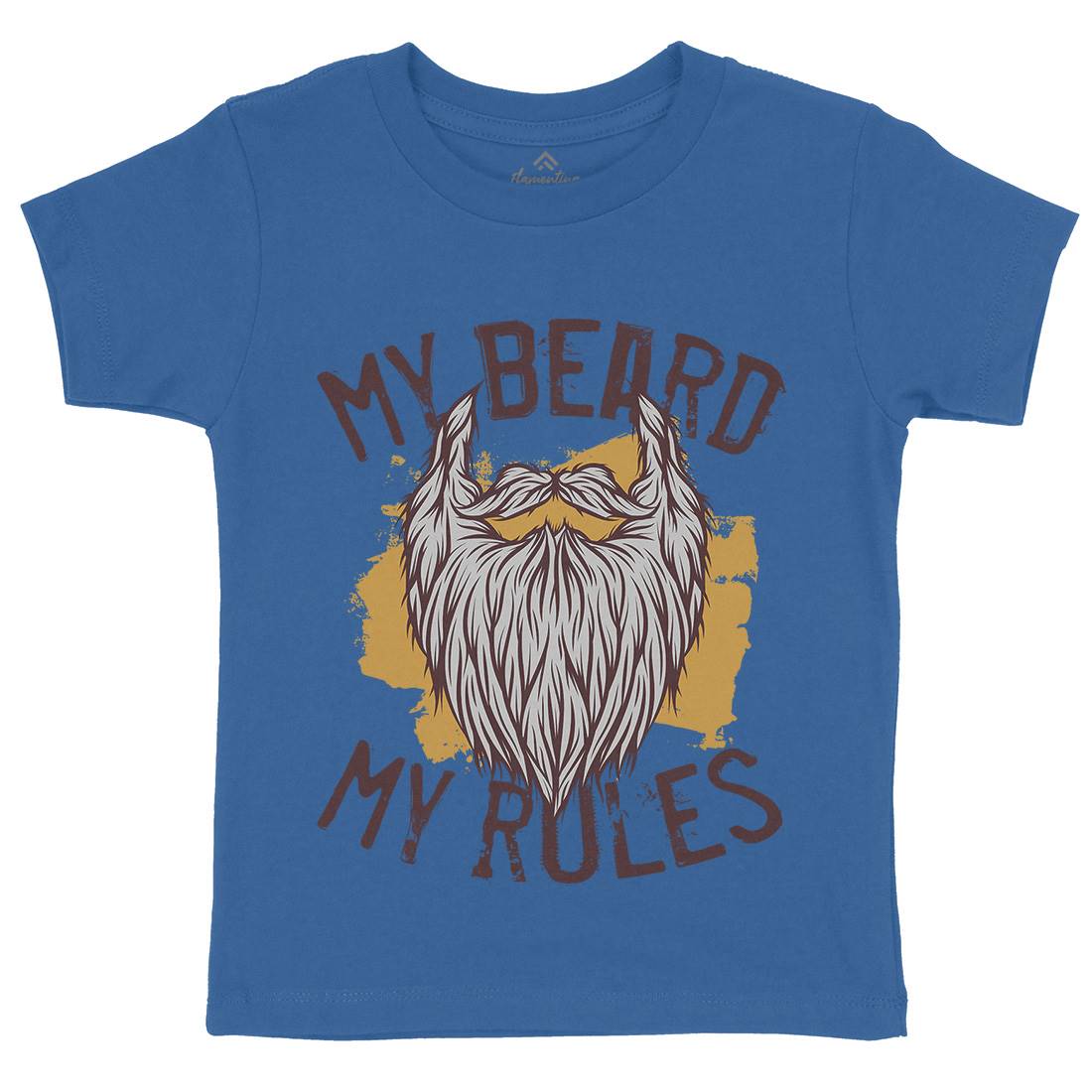 My Beard Rules Kids Organic Crew Neck T-Shirt Barber C808