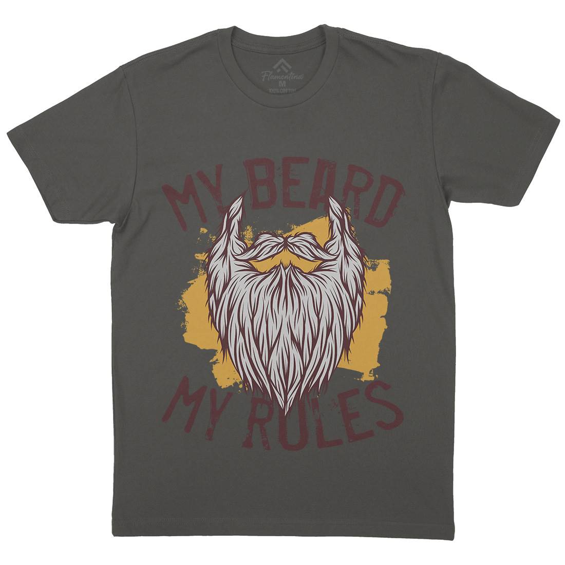 My Beard Rules Mens Organic Crew Neck T-Shirt Barber C808
