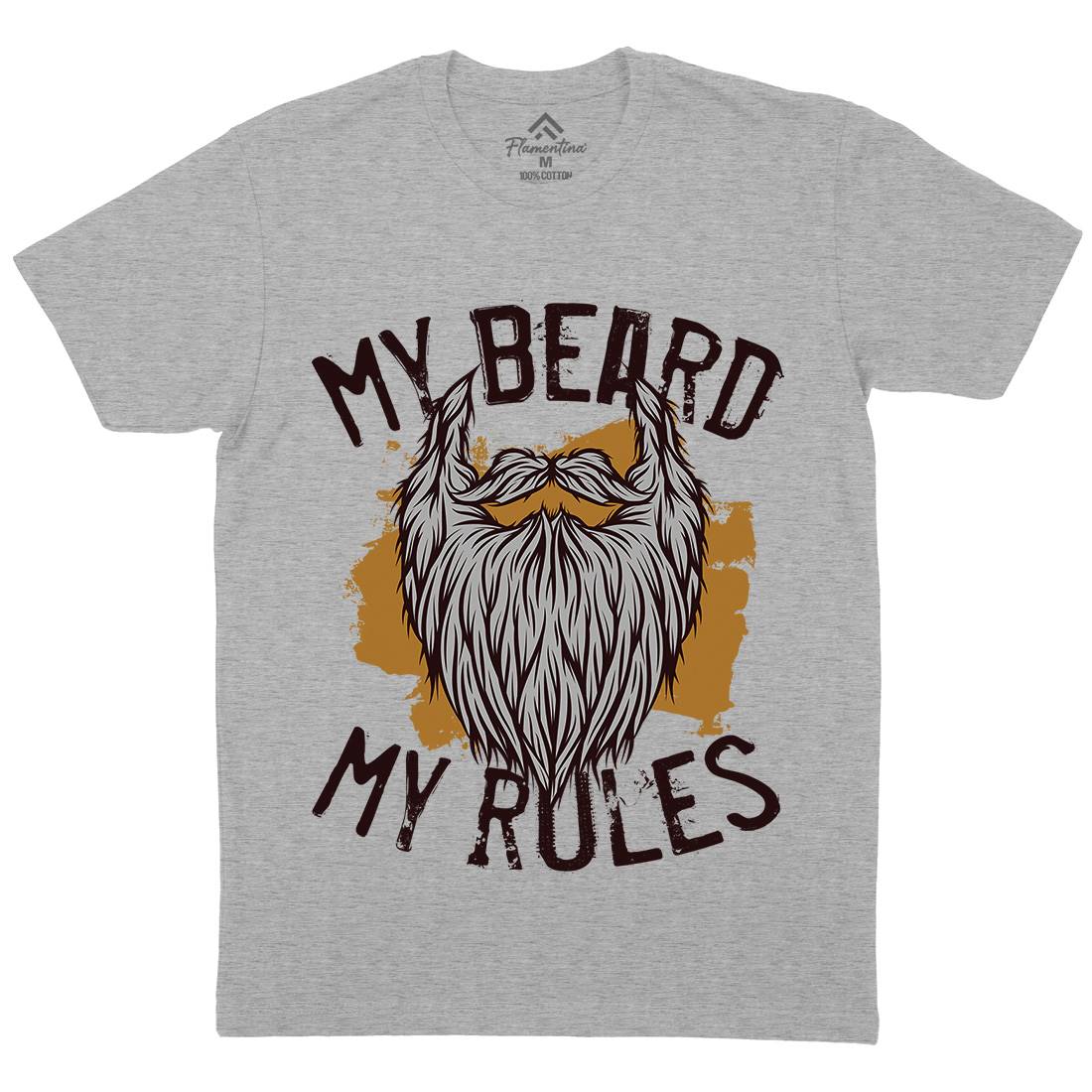 My Beard Rules Mens Crew Neck T-Shirt Barber C808