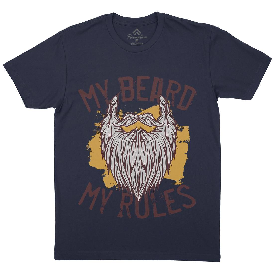 My Beard Rules Mens Organic Crew Neck T-Shirt Barber C808
