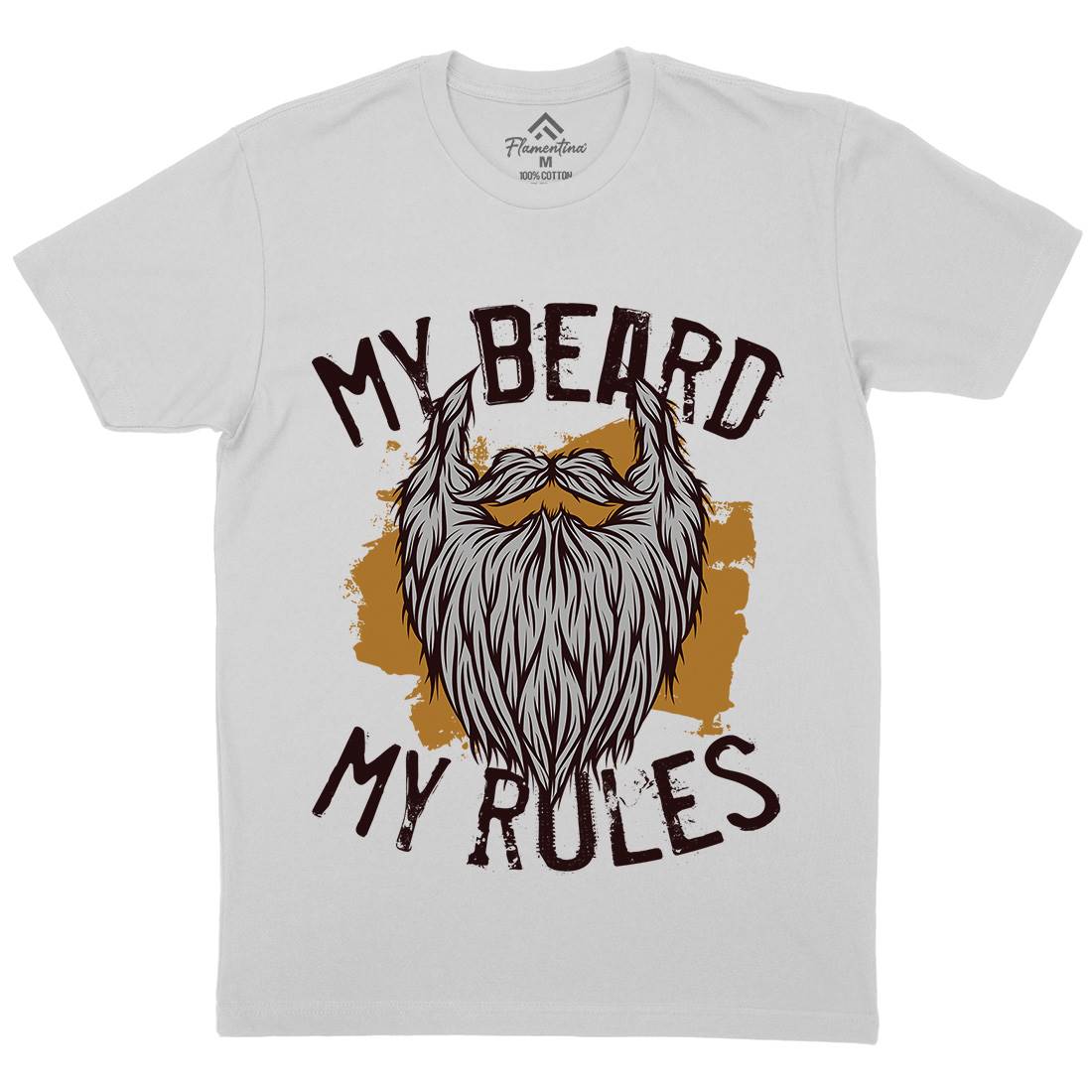 My Beard Rules Mens Crew Neck T-Shirt Barber C808