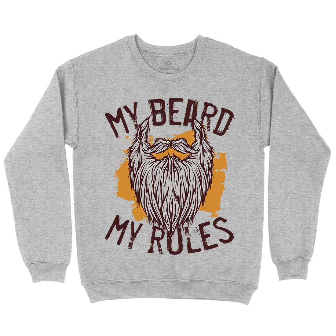 My Beard Rules Mens Crew Neck Sweatshirt Barber C808