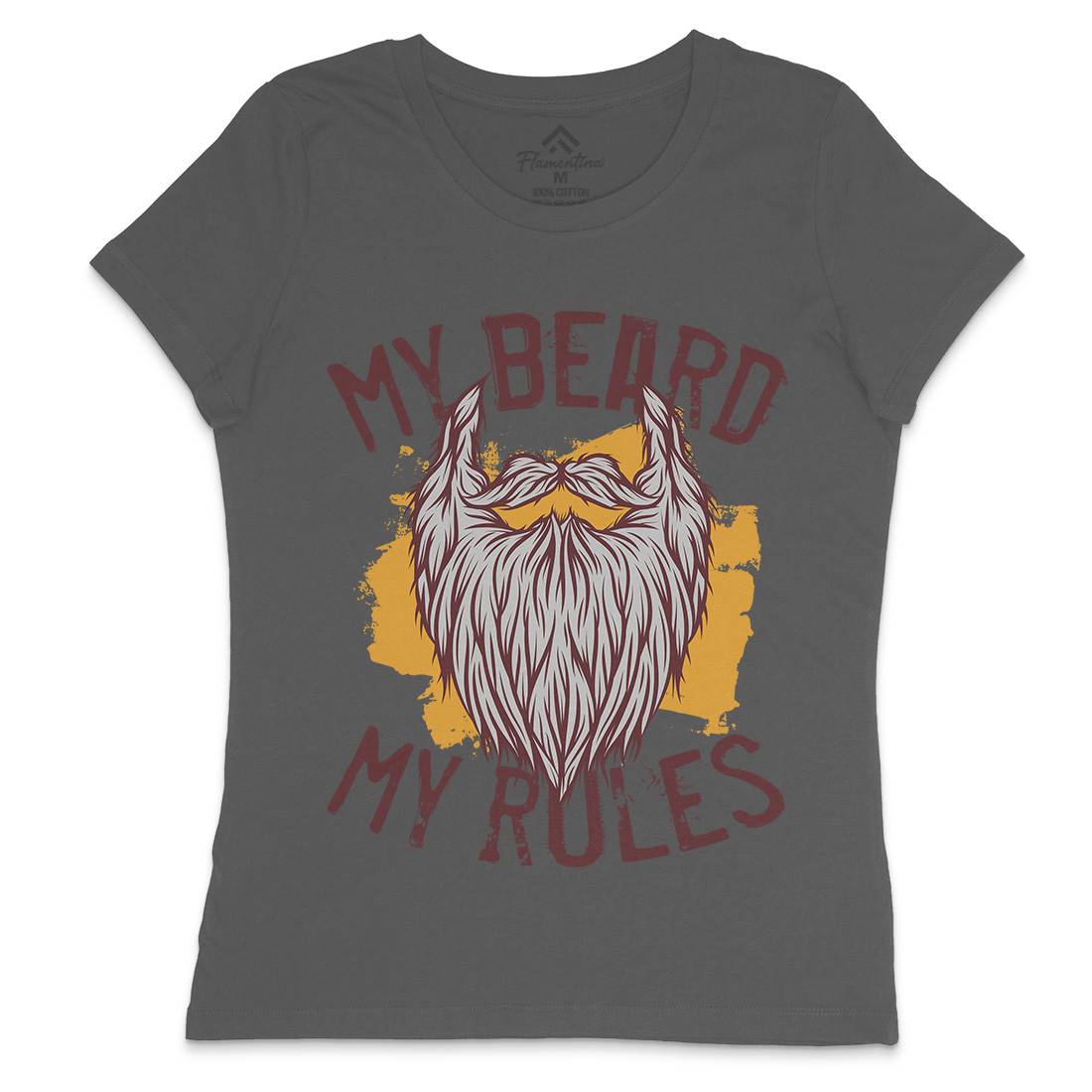 My Beard Rules Womens Crew Neck T-Shirt Barber C808