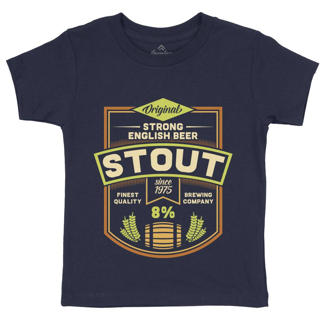 Beer Stout Kids Organic Crew Neck T-Shirt Drinks C809