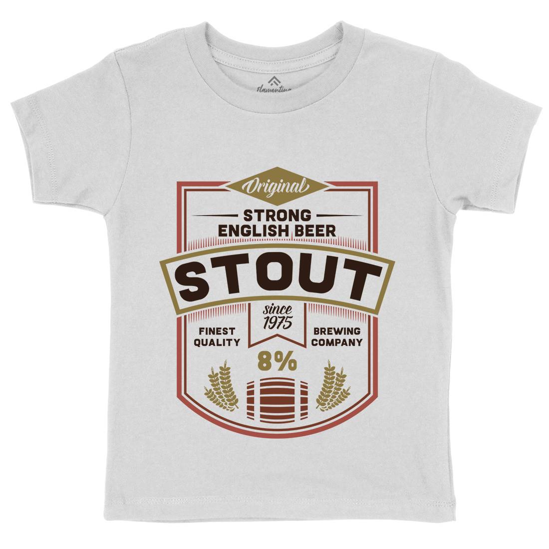 Beer Stout Kids Organic Crew Neck T-Shirt Drinks C809