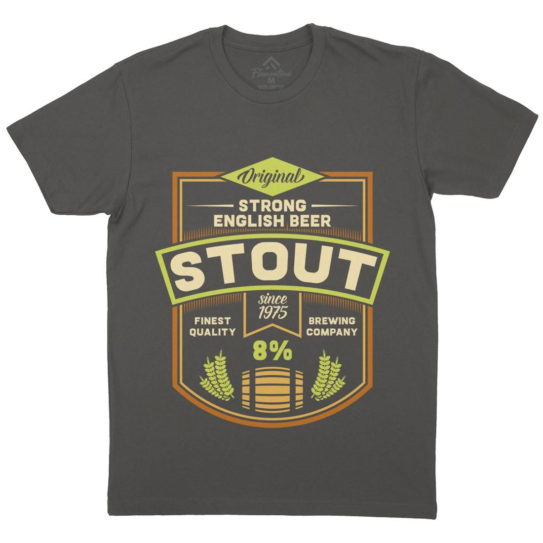 Beer Stout Mens Crew Neck T-Shirt Drinks C809