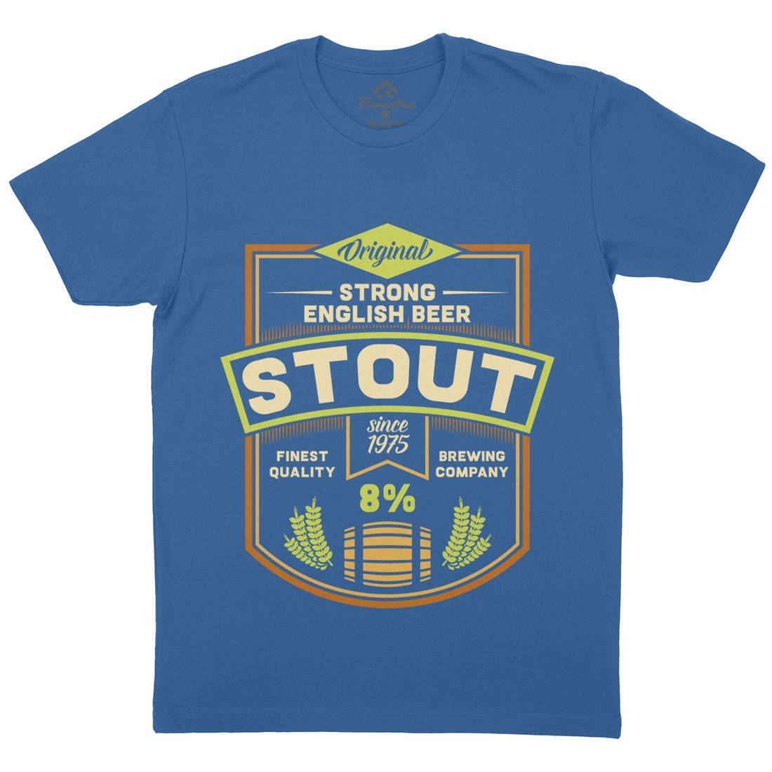 Beer Stout Mens Organic Crew Neck T-Shirt Drinks C809