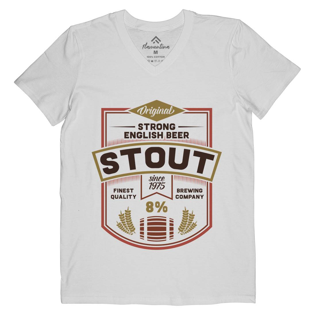 Beer Stout Mens V-Neck T-Shirt Drinks C809