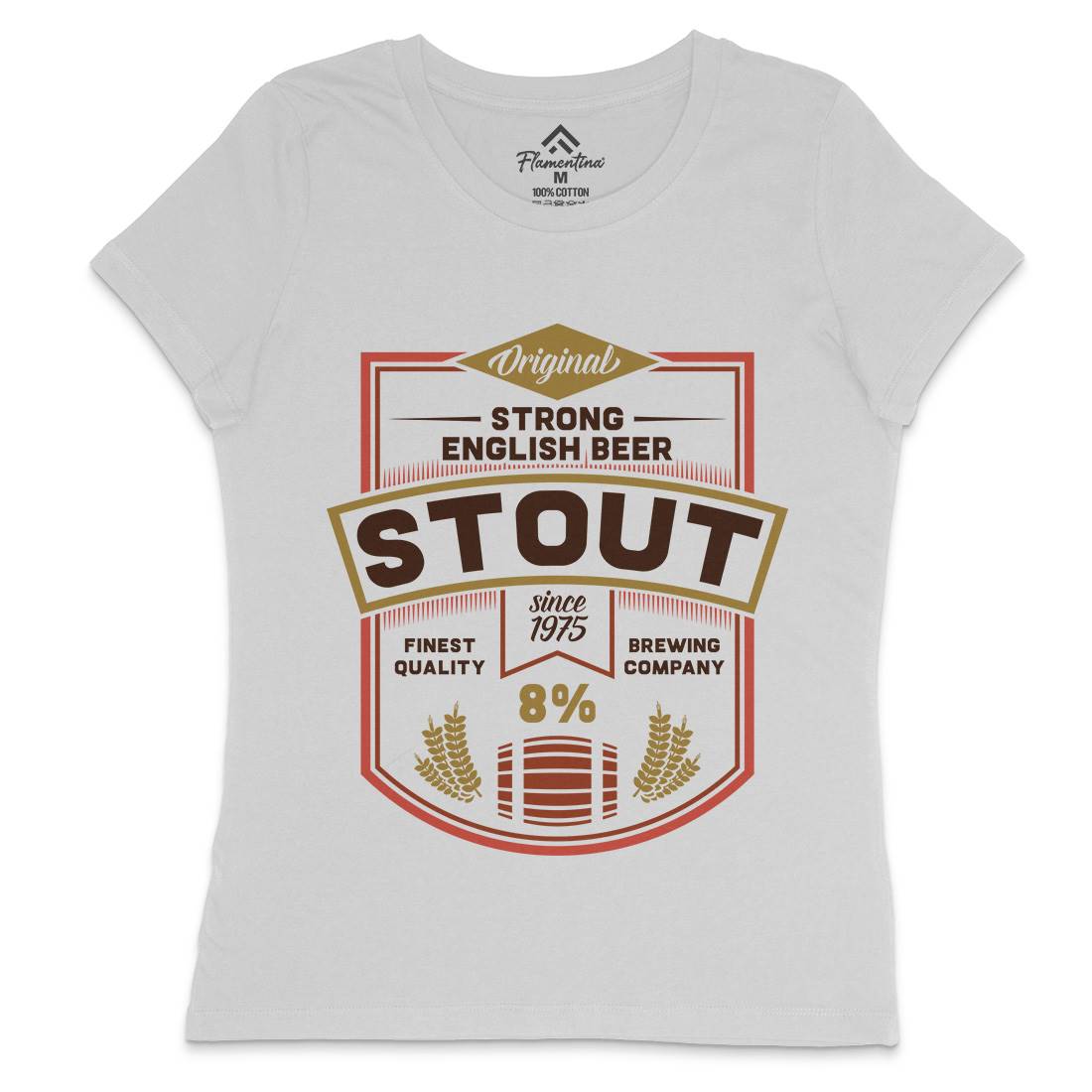 Beer Stout Womens Crew Neck T-Shirt Drinks C809