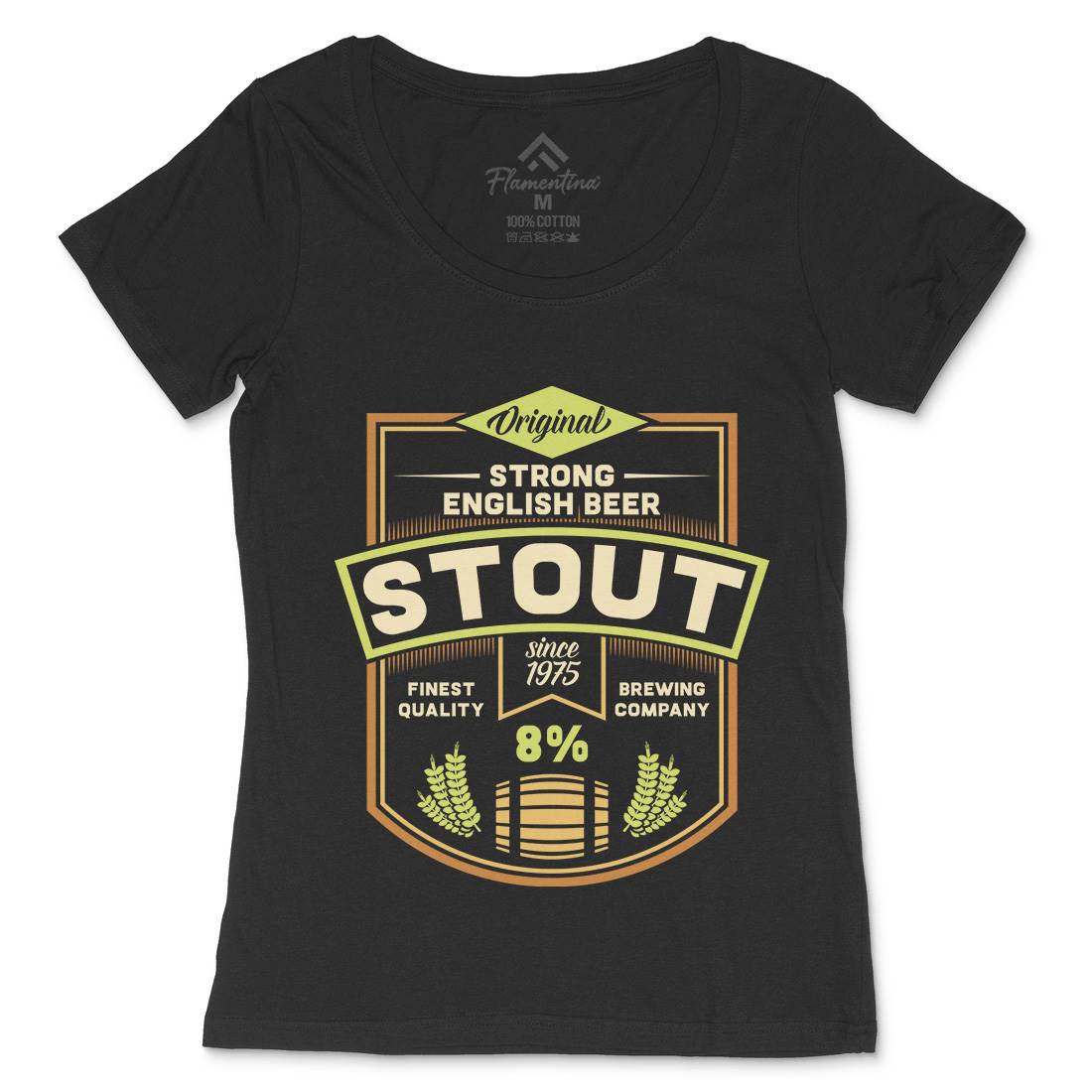 Beer Stout Womens Scoop Neck T-Shirt Drinks C809