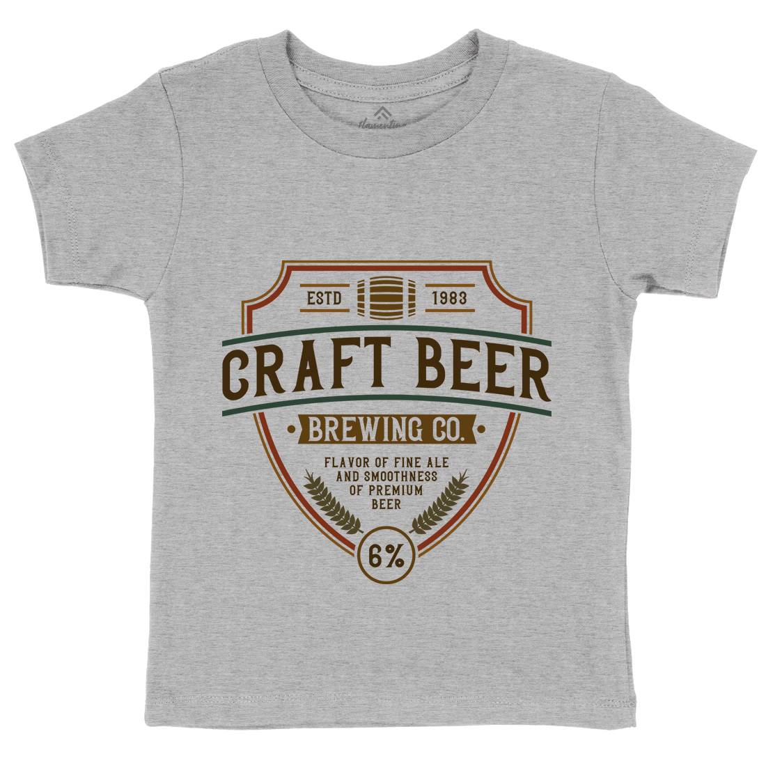 Craft Beer Kids Organic Crew Neck T-Shirt Drinks C810