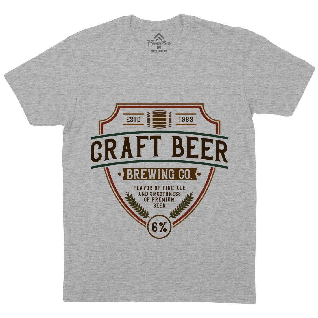 Craft Beer Mens Organic Crew Neck T-Shirt Drinks C810
