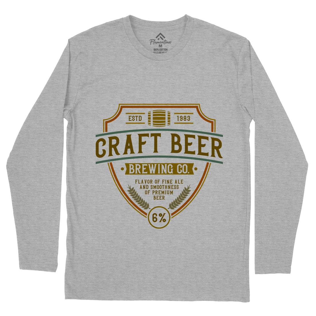 Craft Beer Mens Long Sleeve T-Shirt Drinks C810