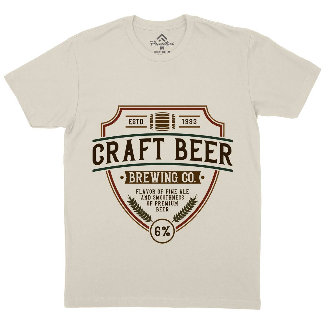 Craft Beer Mens Organic Crew Neck T-Shirt Drinks C810