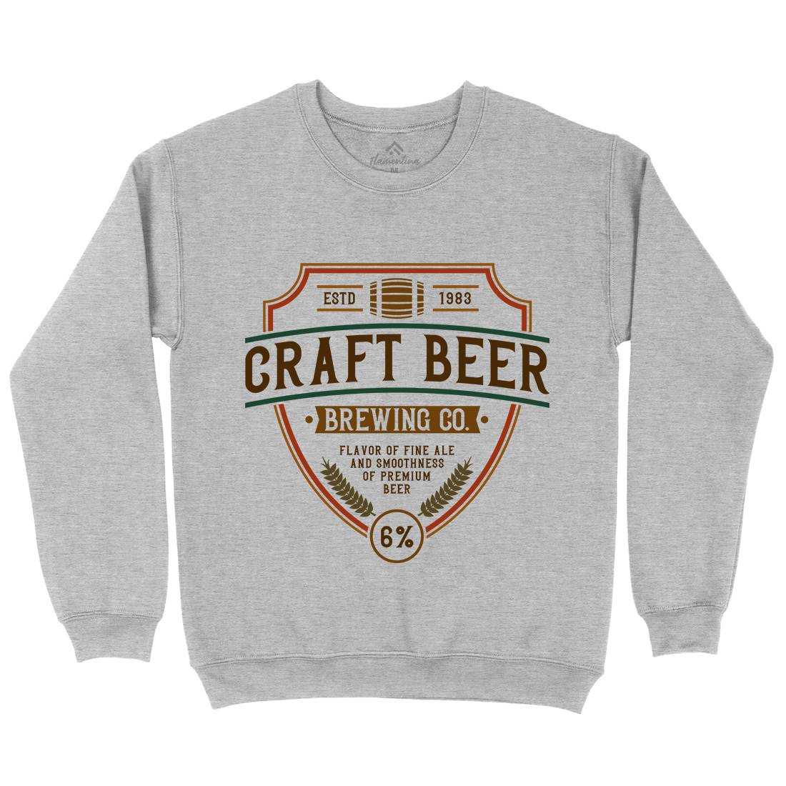 Craft Beer Mens Crew Neck Sweatshirt Drinks C810