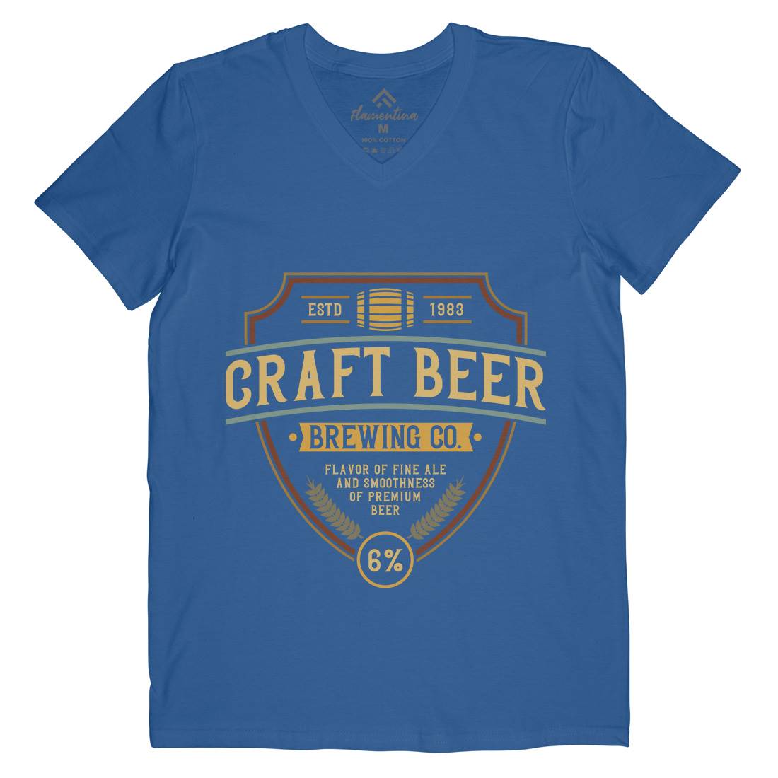 Craft Beer Mens V-Neck T-Shirt Drinks C810