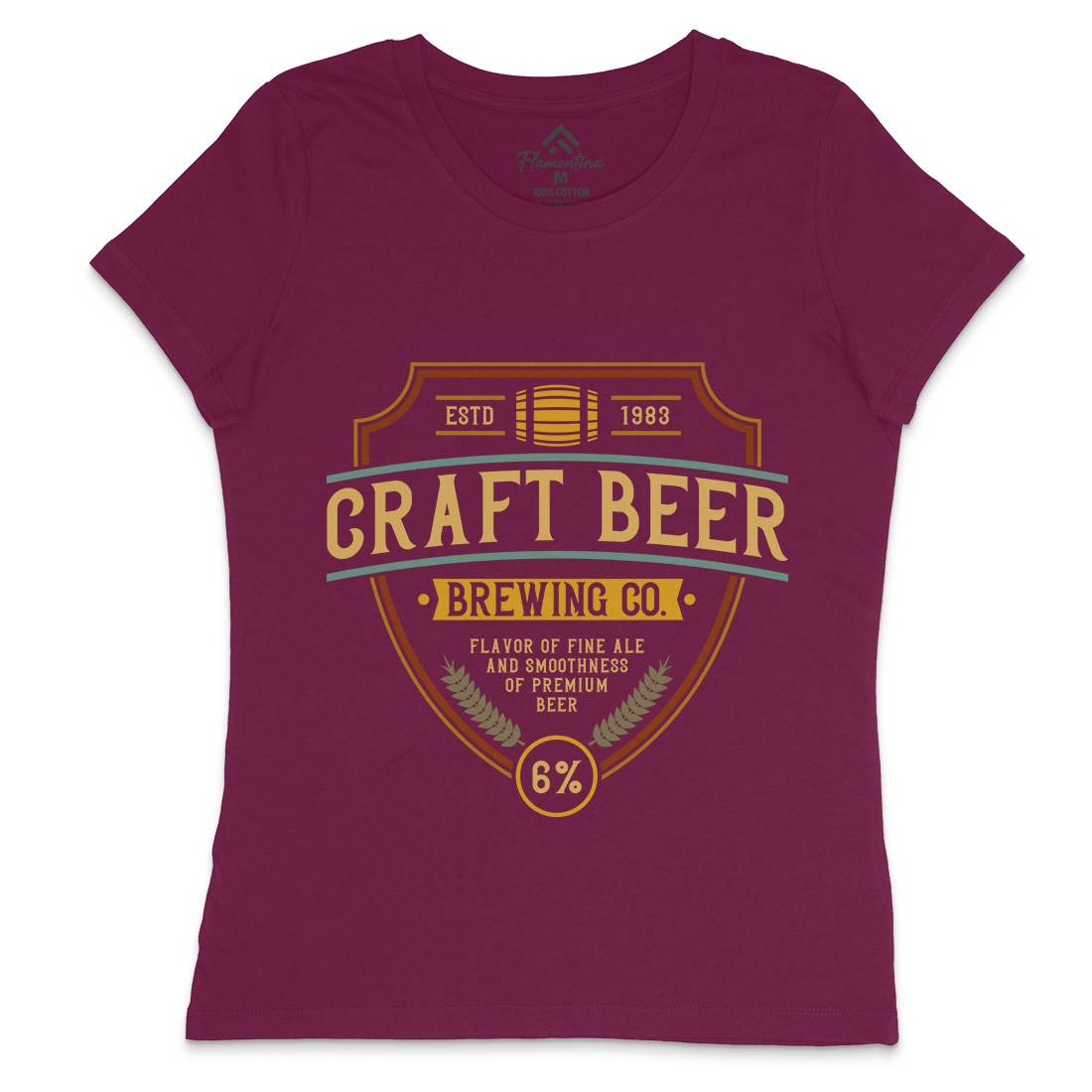 Craft Beer Womens Crew Neck T-Shirt Drinks C810
