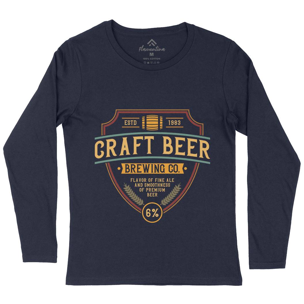 Craft Beer Womens Long Sleeve T-Shirt Drinks C810