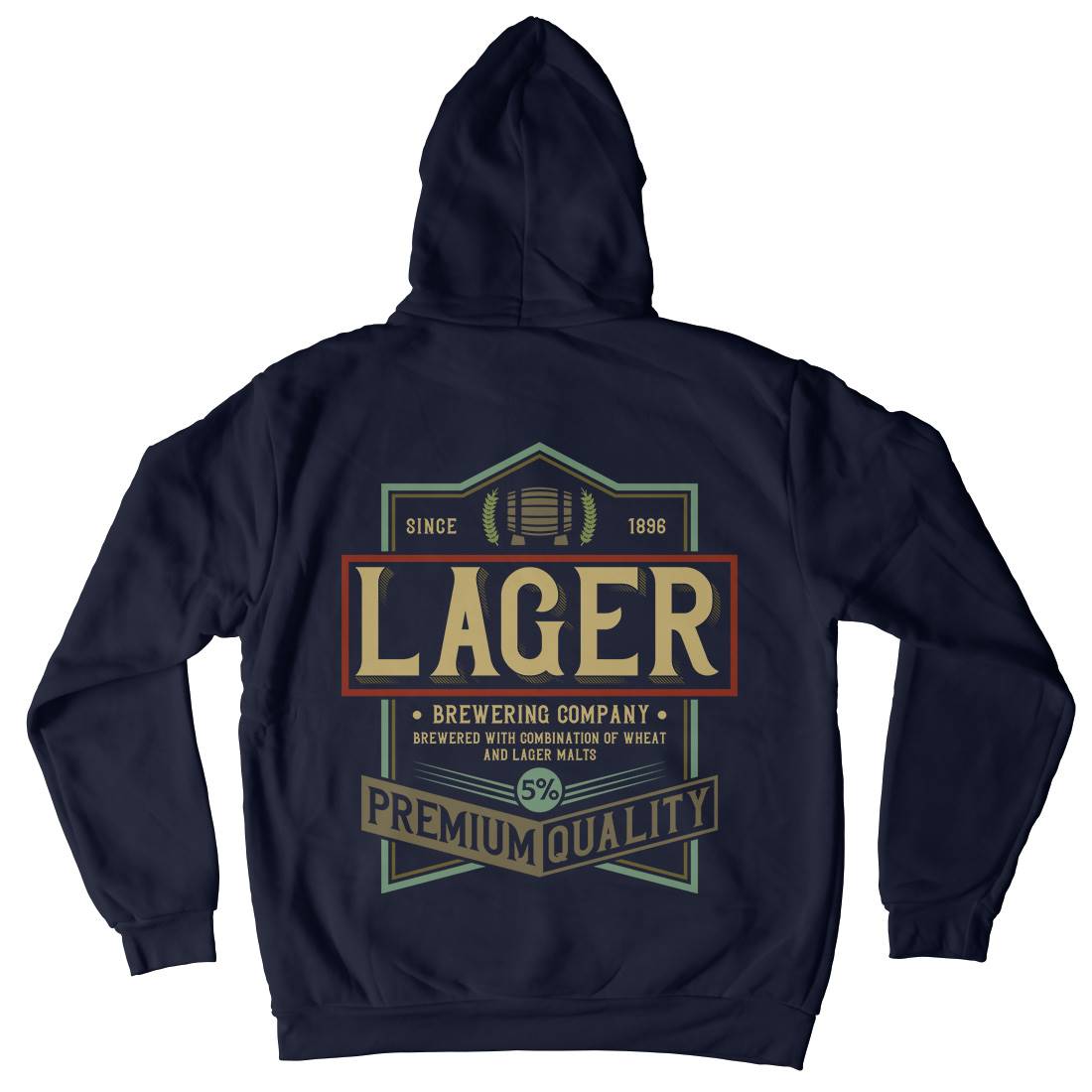 Lager Beer Mens Hoodie With Pocket Drinks C811
