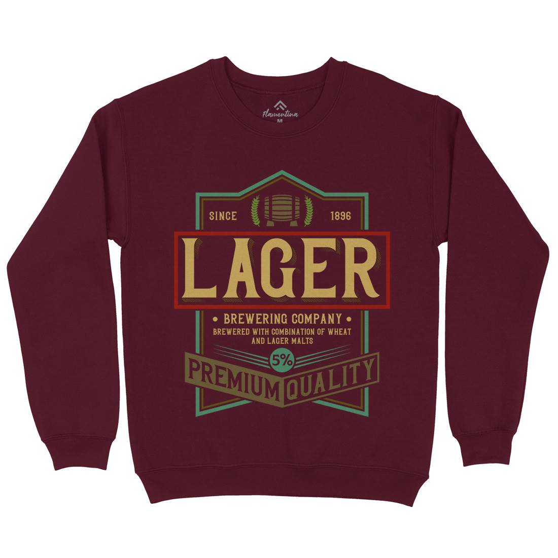 Lager Beer Mens Crew Neck Sweatshirt Drinks C811