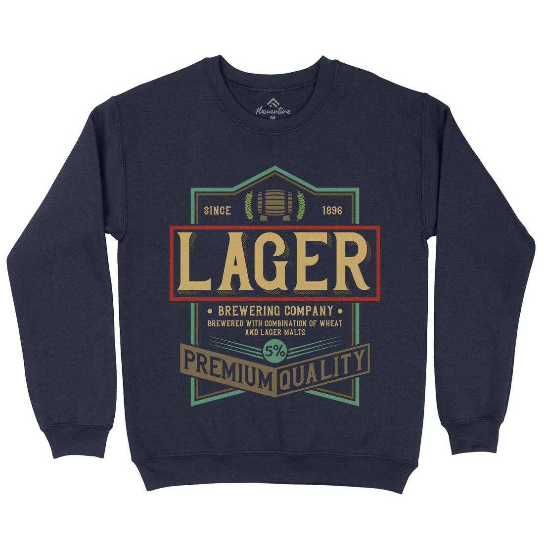 Lager Beer Kids Crew Neck Sweatshirt Drinks C811