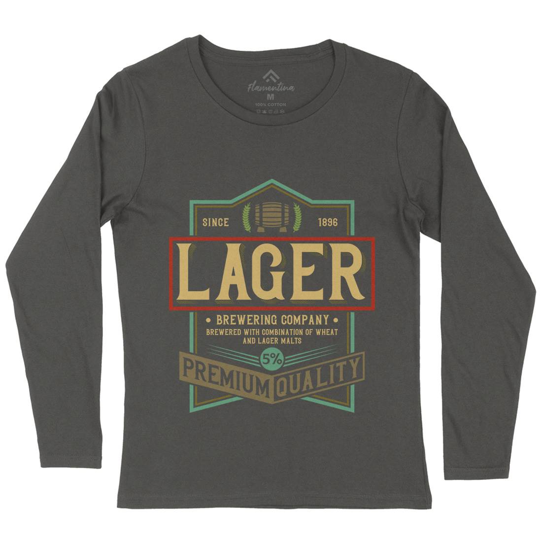 Lager Beer Womens Long Sleeve T-Shirt Drinks C811