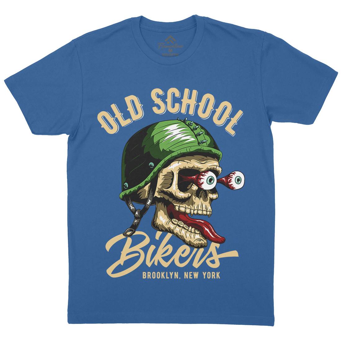 Oldschool Biker Mens Crew Neck T-Shirt Motorcycles C812