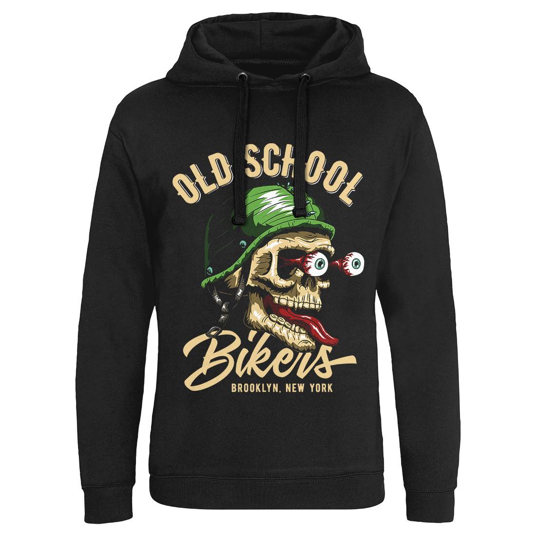 Oldschool Biker Mens Hoodie Without Pocket Motorcycles C812