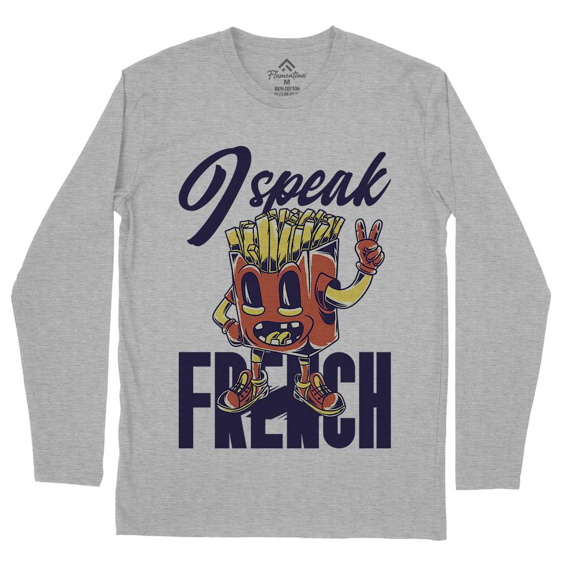 I Speak French Mens Long Sleeve T-Shirt Food C817