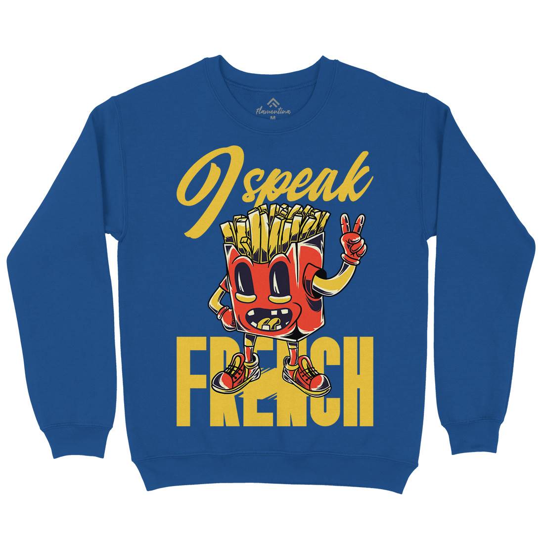 I Speak French Kids Crew Neck Sweatshirt Food C817