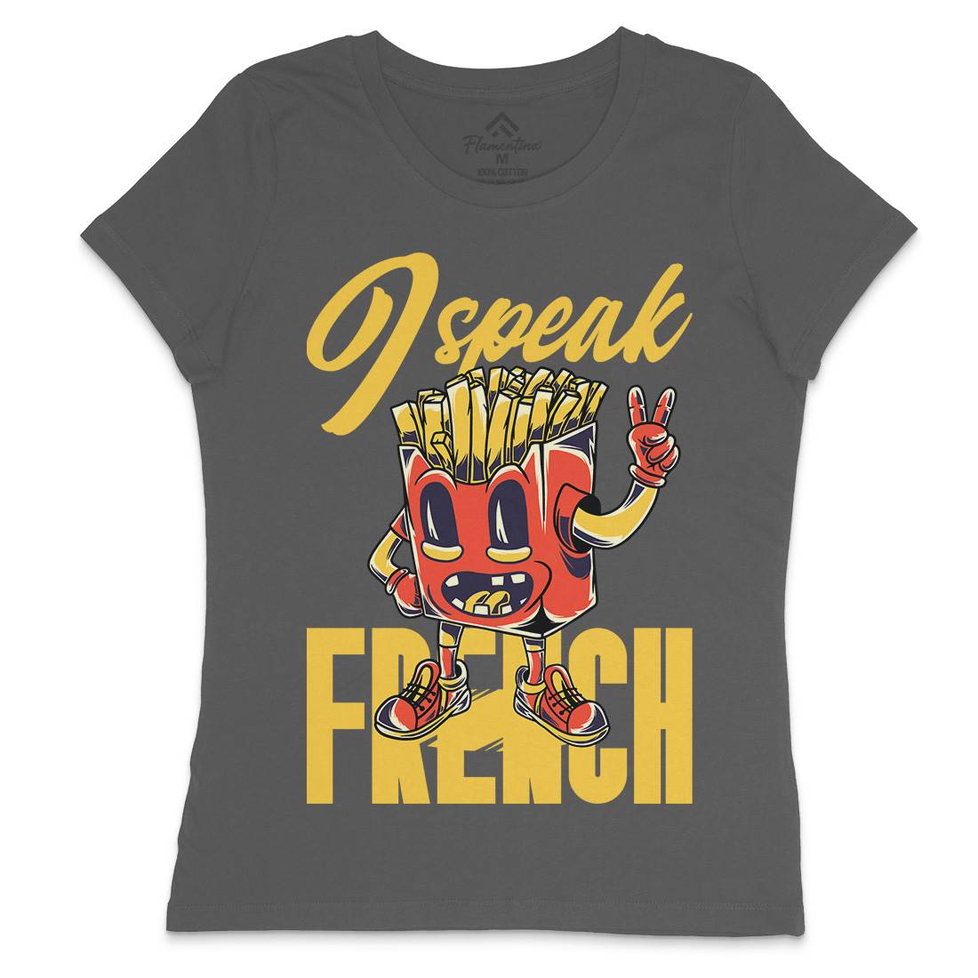 I Speak French Womens Crew Neck T-Shirt Food C817