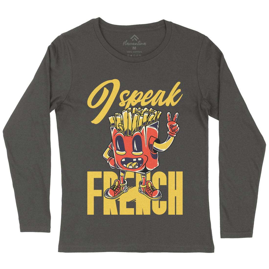 I Speak French Womens Long Sleeve T-Shirt Food C817