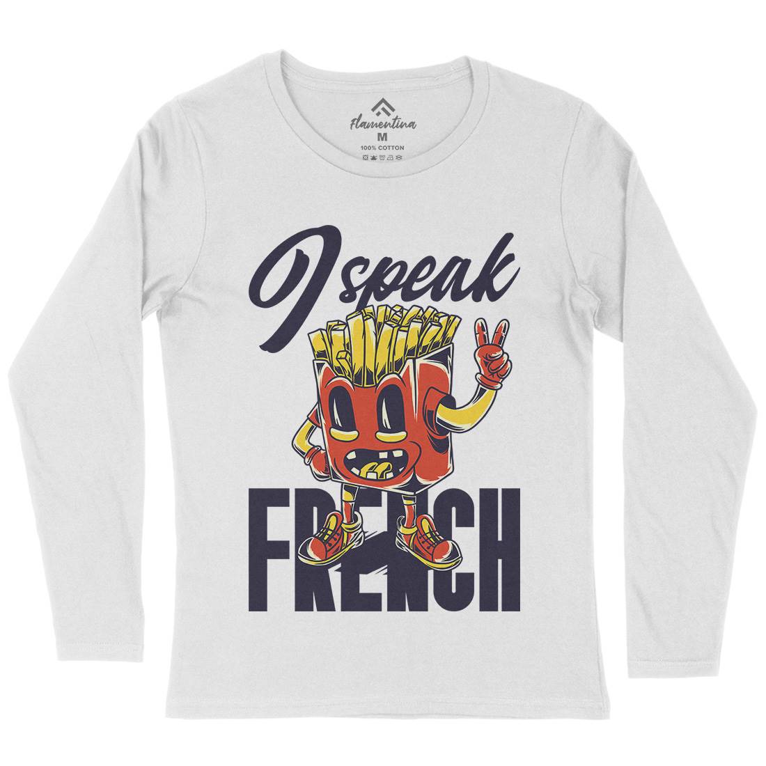 I Speak French Womens Long Sleeve T-Shirt Food C817