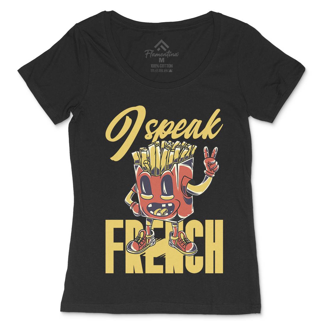 I Speak French Womens Scoop Neck T-Shirt Food C817