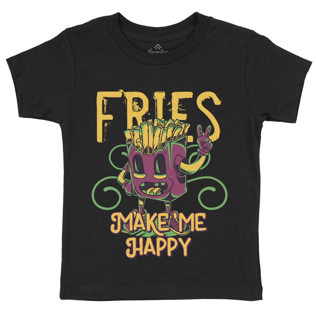 Fries Kids Crew Neck T-Shirt Food C818