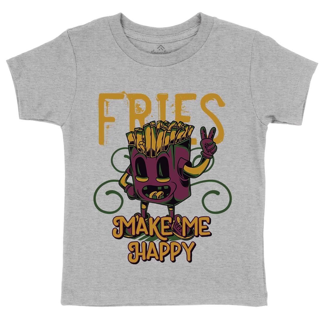 Fries Kids Crew Neck T-Shirt Food C818