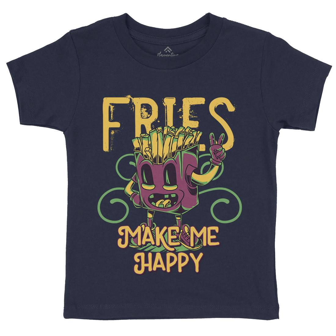 Fries Kids Crew Neck T-Shirt Food C818