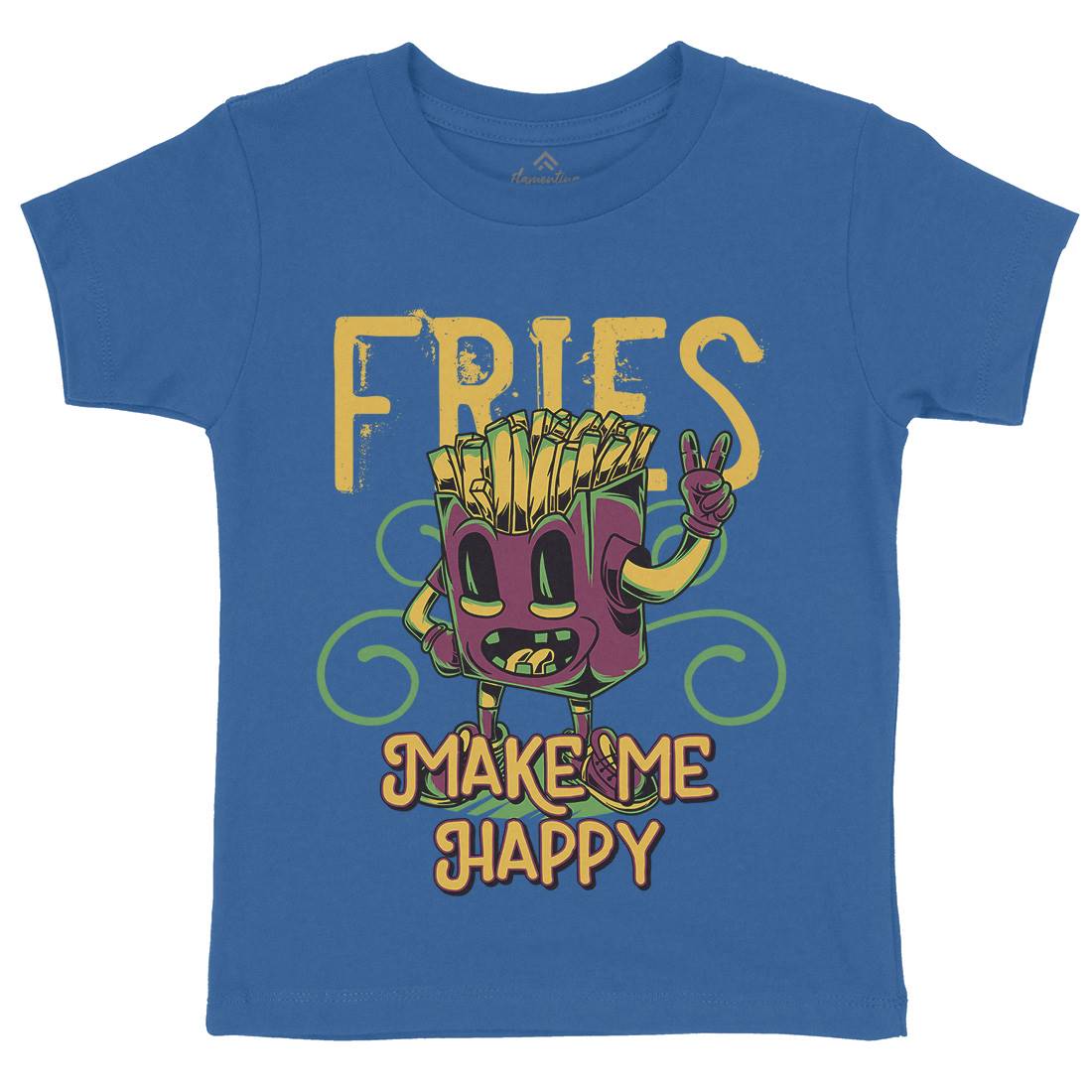 Fries Kids Crew Neck T-Shirt Food C818