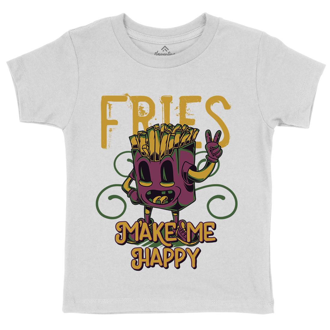 Fries Kids Crew Neck T-Shirt Food C818