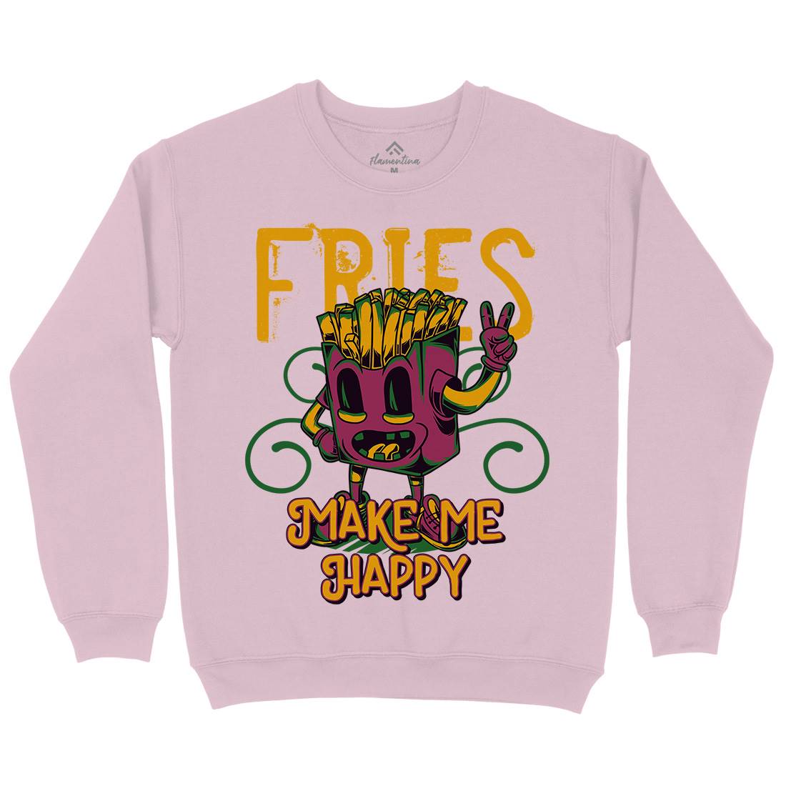 Fries Kids Crew Neck Sweatshirt Food C818